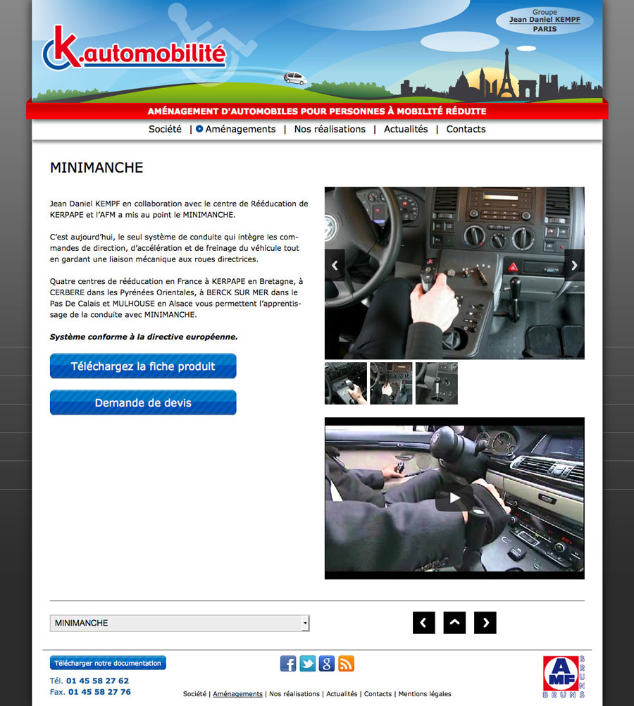 développement, web, Site web k-automobilite.fr, Tchouk-Tchouk prestation web