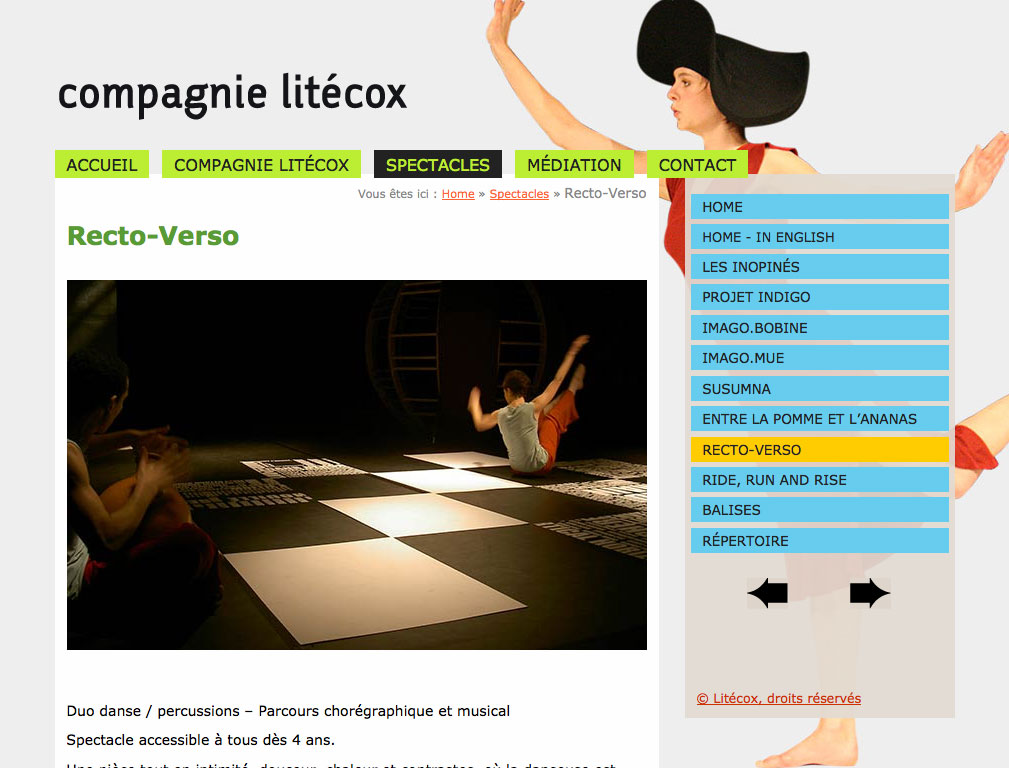 graphisme, développement, web, Site litecox.fr, Tchouk-Tchouk prestation web
